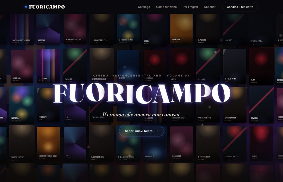 FUORICAMPO — home della piattaforma di streaming per il cinema indipendente italiano
